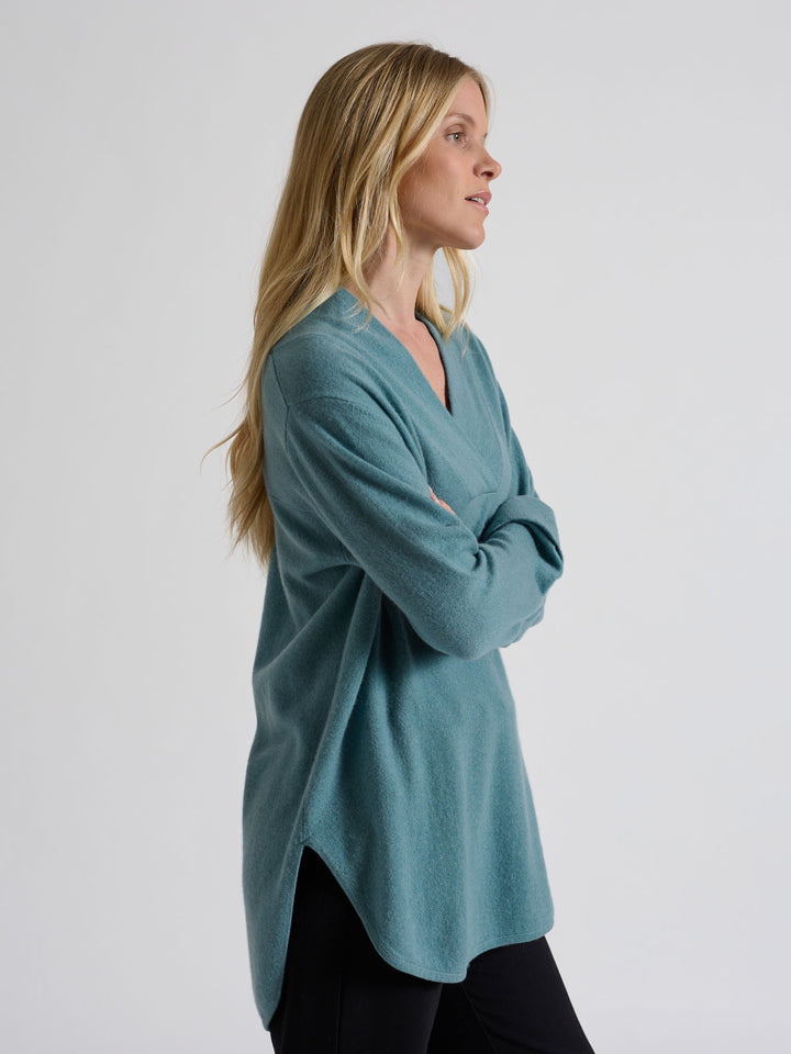 cashmere sweater big shirt in 100% cashmere by Kashmina