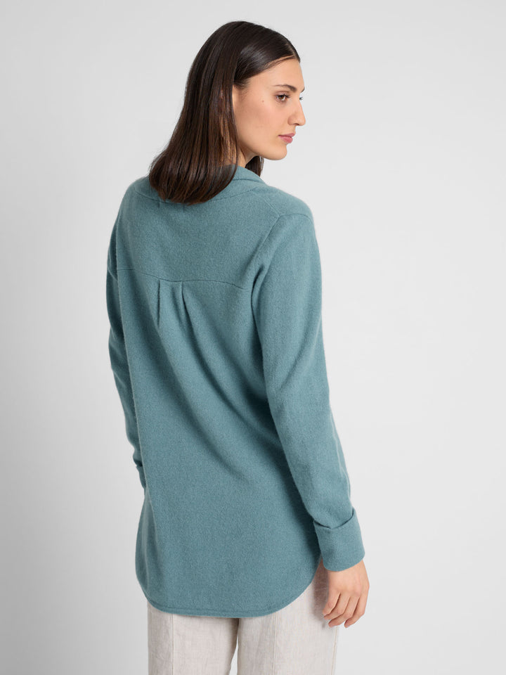 cashmere sweater big shirt in 100% cashmere by Kashmina