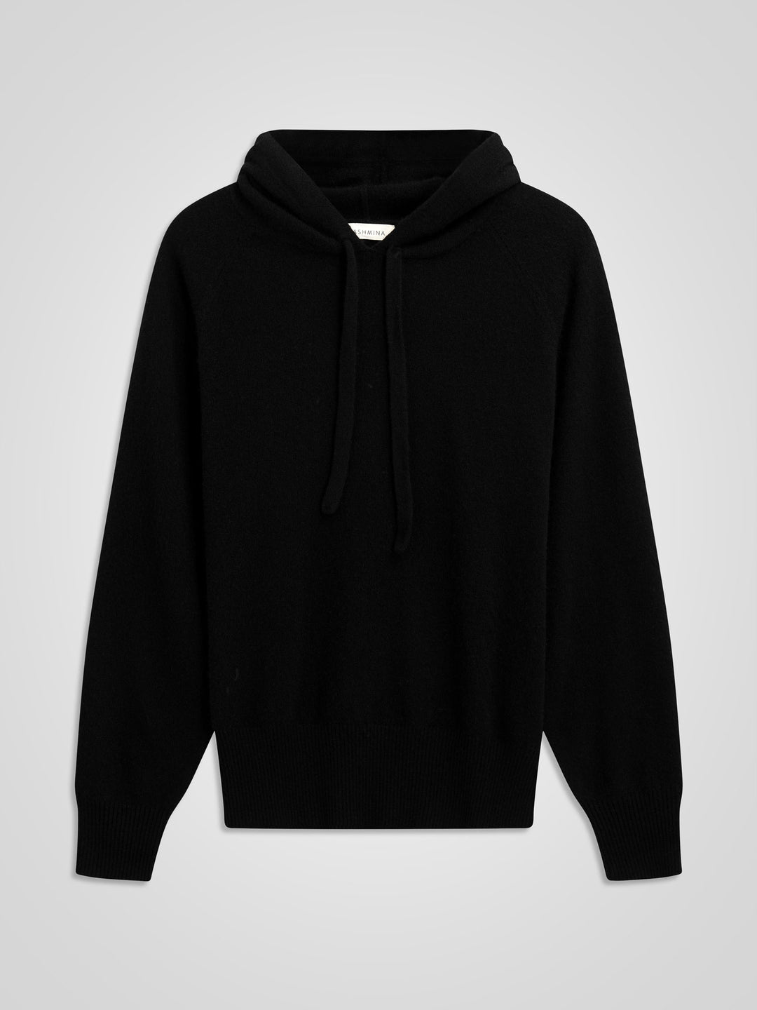 Cashmere hoodie made of 100% pure cashmere. Color: Black. Scandinavian design by Kashmina.