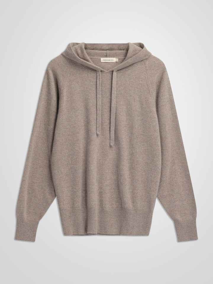Cashmere sweater "Lux Hoodie" - toast - 100% pure Cashmere - Scandinavian design - Kashmina of Norway