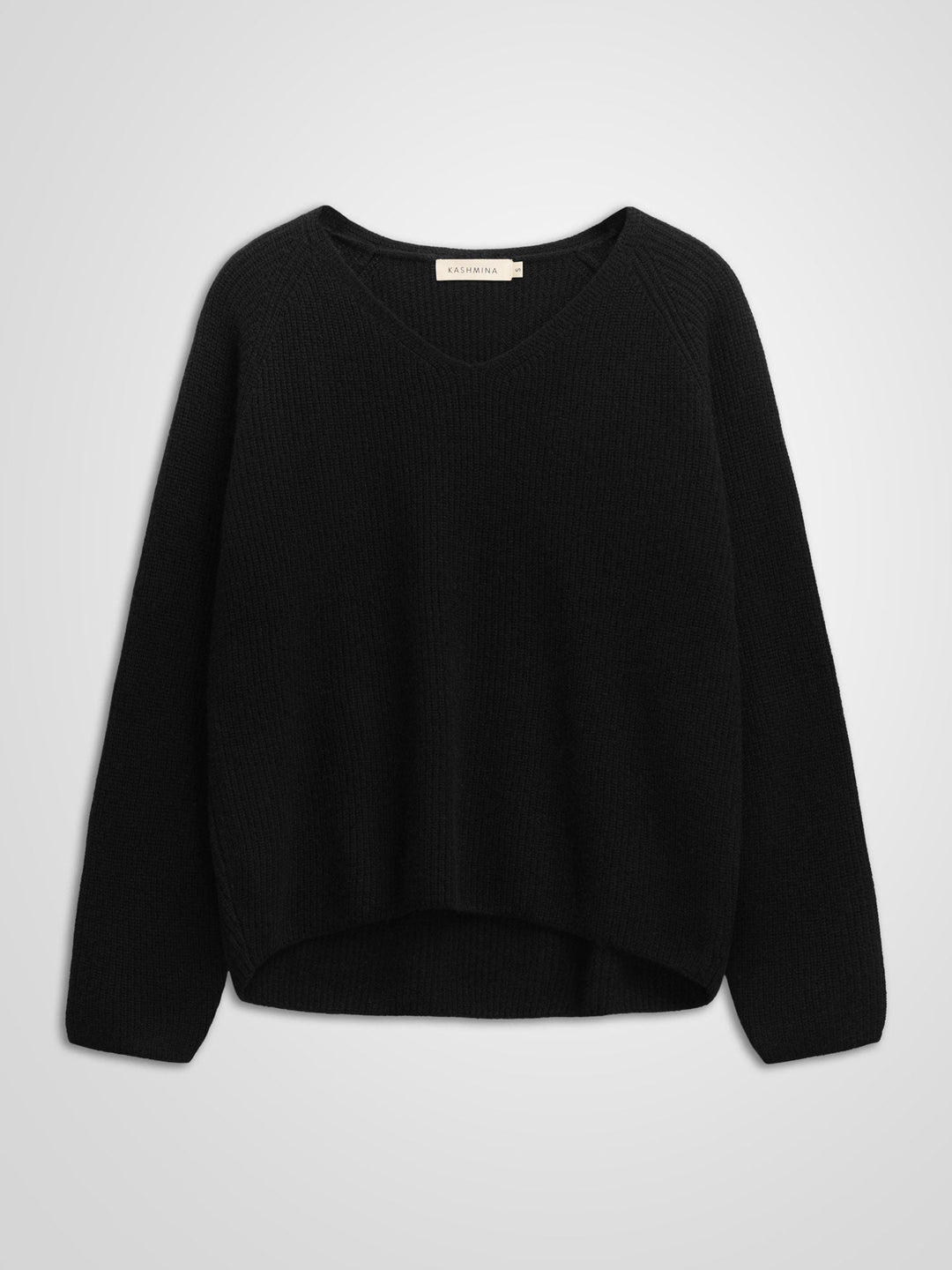 Cashmere sweater "Maya" - black - 100% pure Cashmere - Scandinavian design - Kashmina of Norway