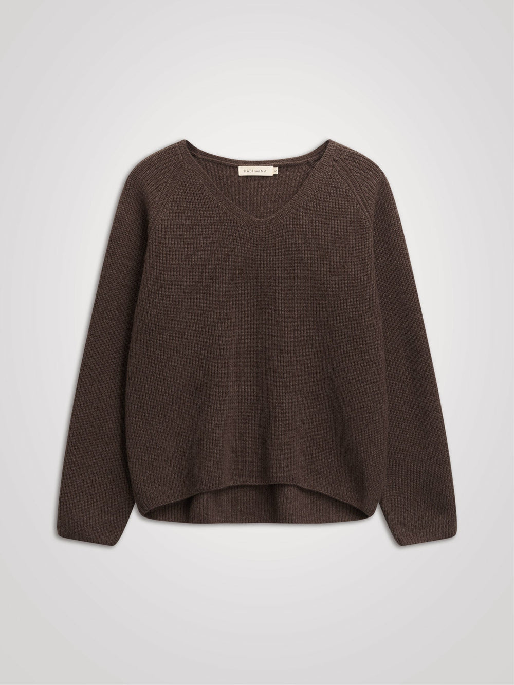 Cashmere sweater "Maya" - dark brown - 100% pure Cashmere - Scandinavian design - Kashmina of Norway