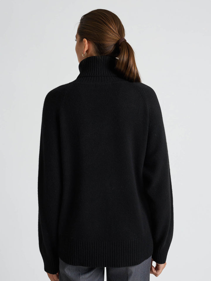 Cashmere sweater "Milano" - black - 100% pure Cashmere - Scandinavian design - Kashmina of Norway