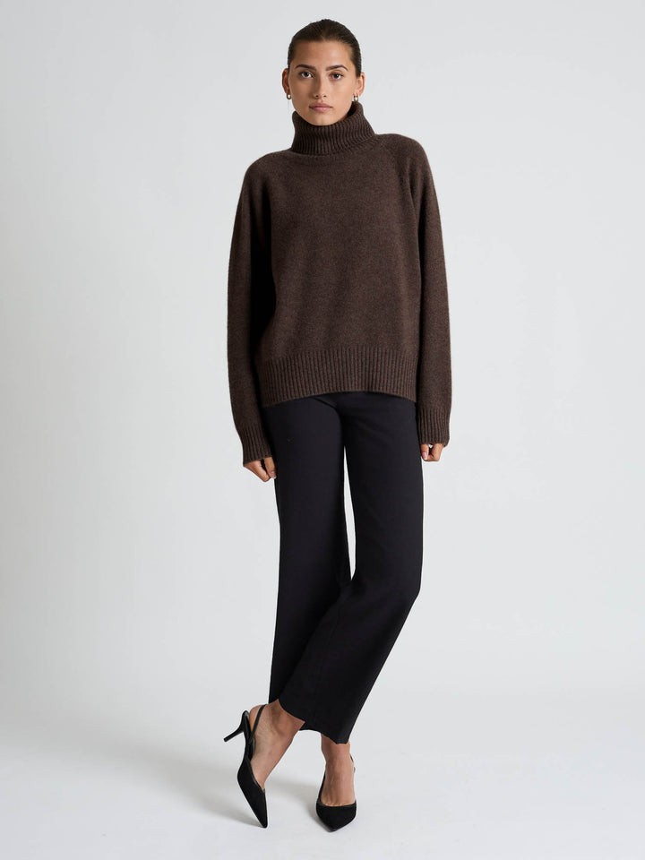 Cashmere sweater "Milano" - Dark brown