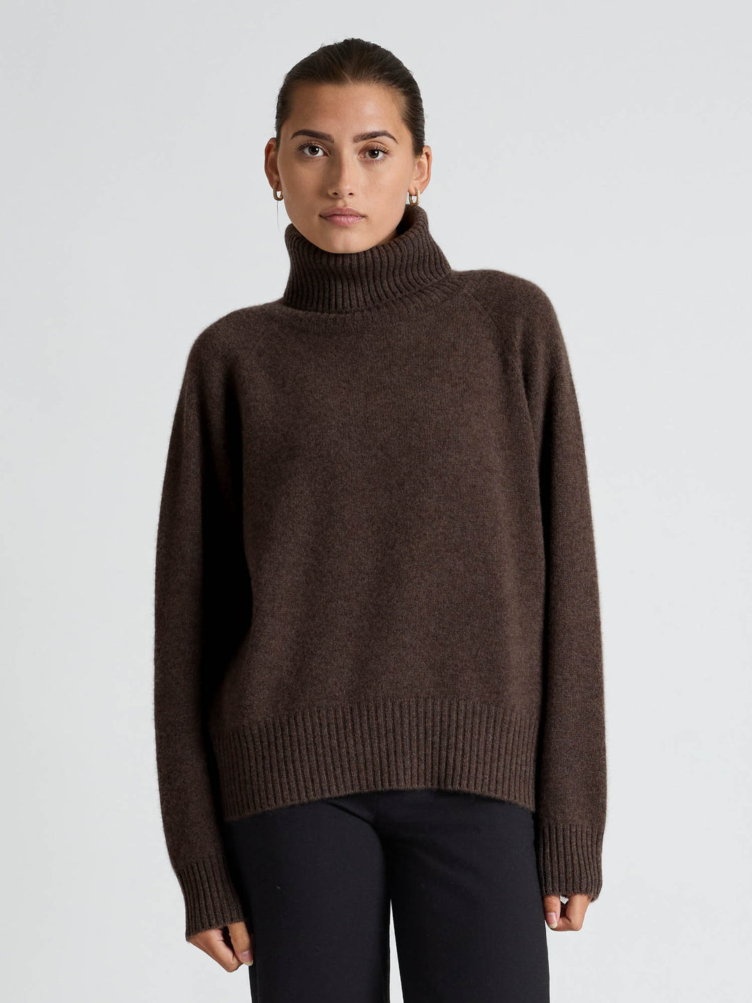 Cashmere sweater "Milano" - Dark brown