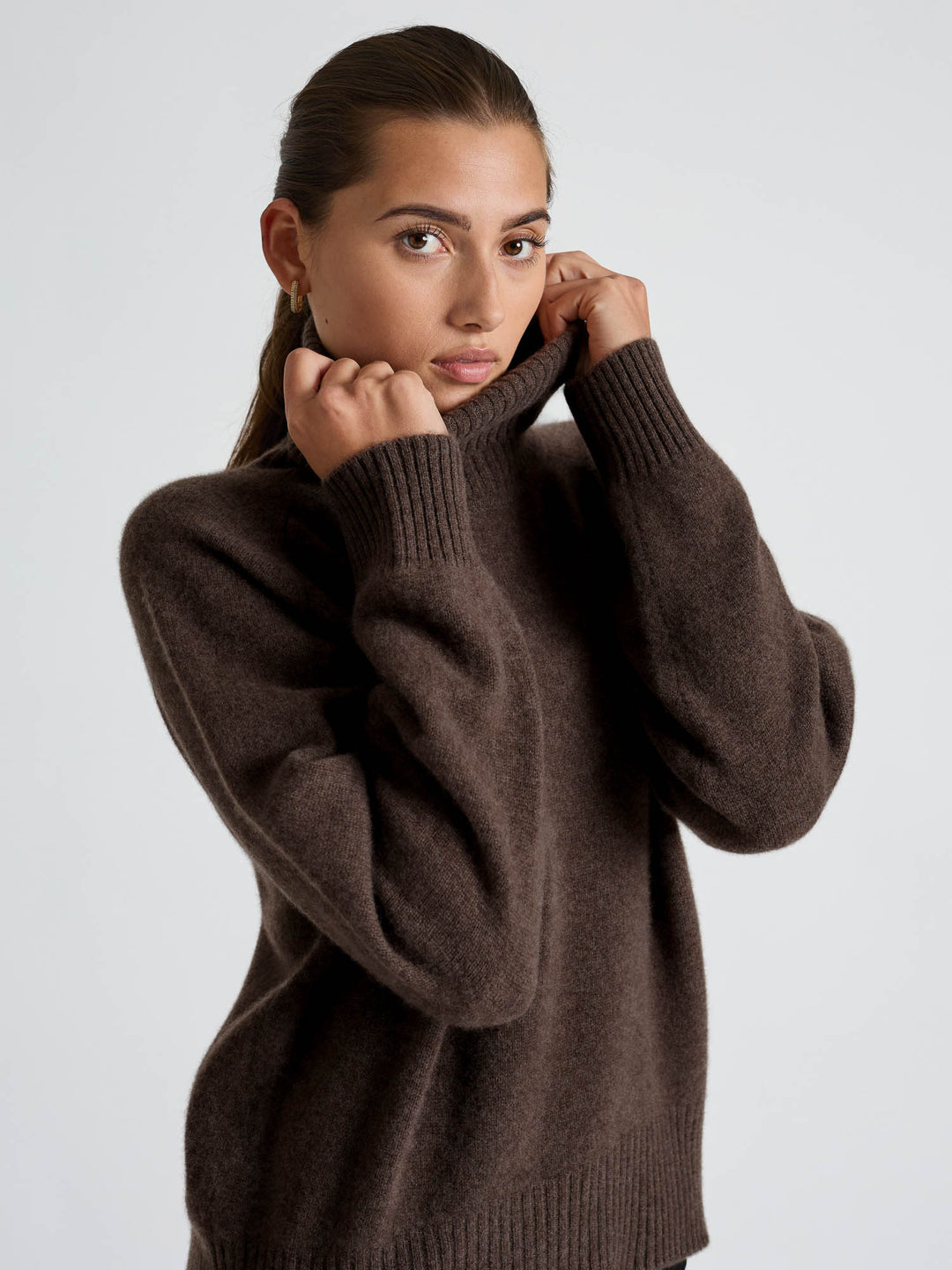 Cashmere sweater "Milano" - Dark brown