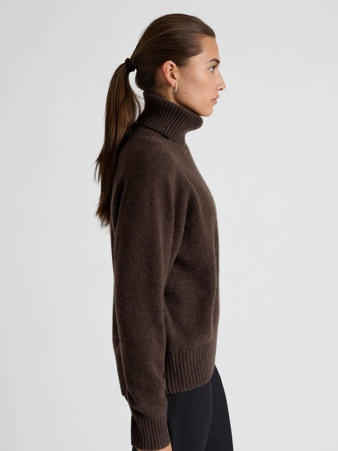 Cashmere sweater "Milano" - Dark brown