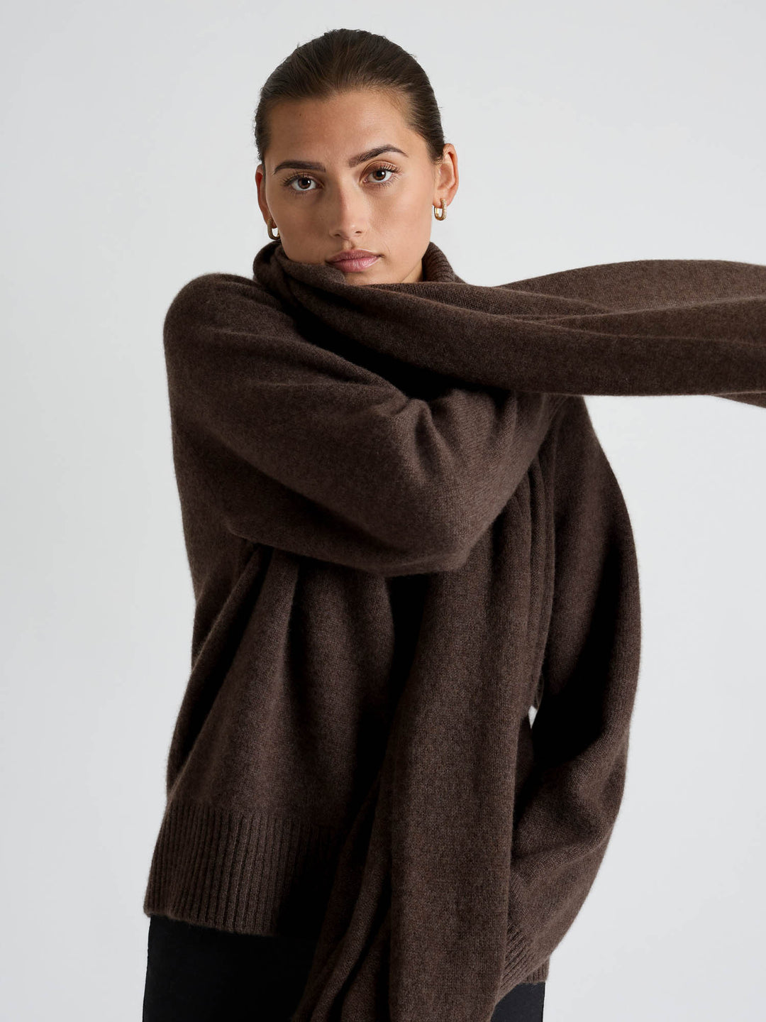 Cashmere sweater "Milano" - Dark brown