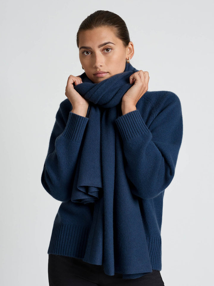Cashmere sweater "Milano" - mountain blue