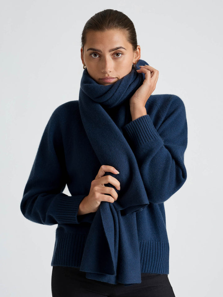 Cashmere sweater "Milano" - mountain blue