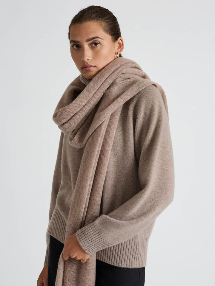 Cashmere sweater "Milano" - toast - 100% pure Cashmere - Scandinavian design - Kashmina of Norway