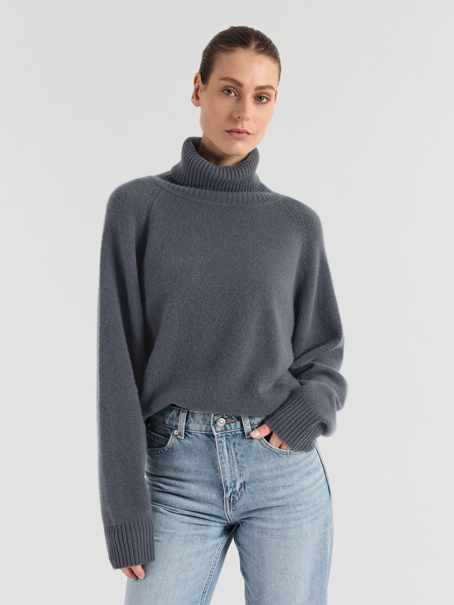 Milano - High-Neck Sweater in 100% Cashmere | Kashmina – Kashmina