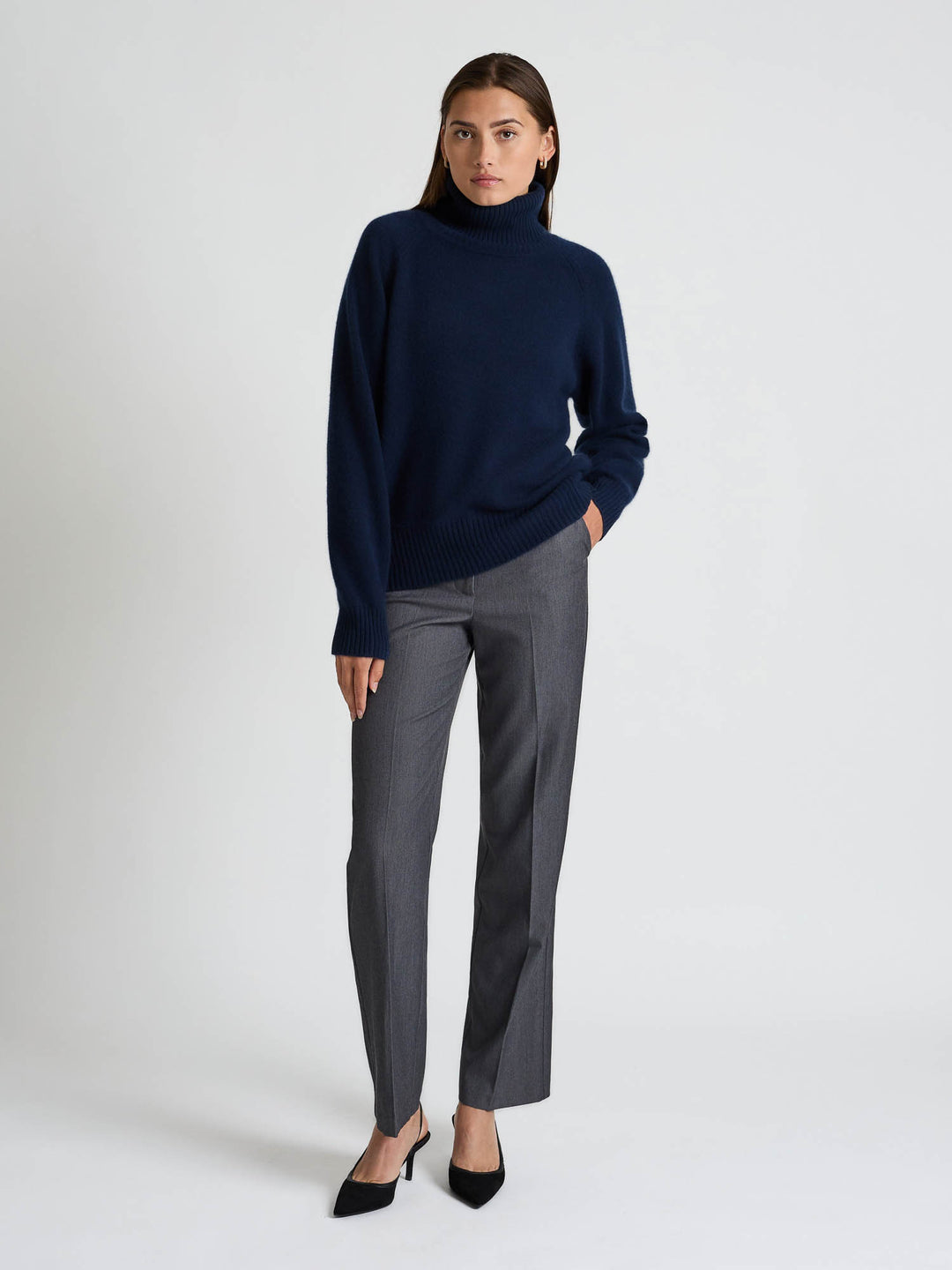 Cashmere sweater "Milano" - Navy