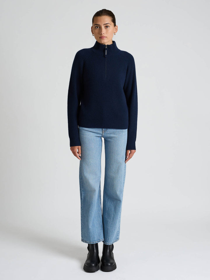 Cashmere sweater "Myra" - Navy