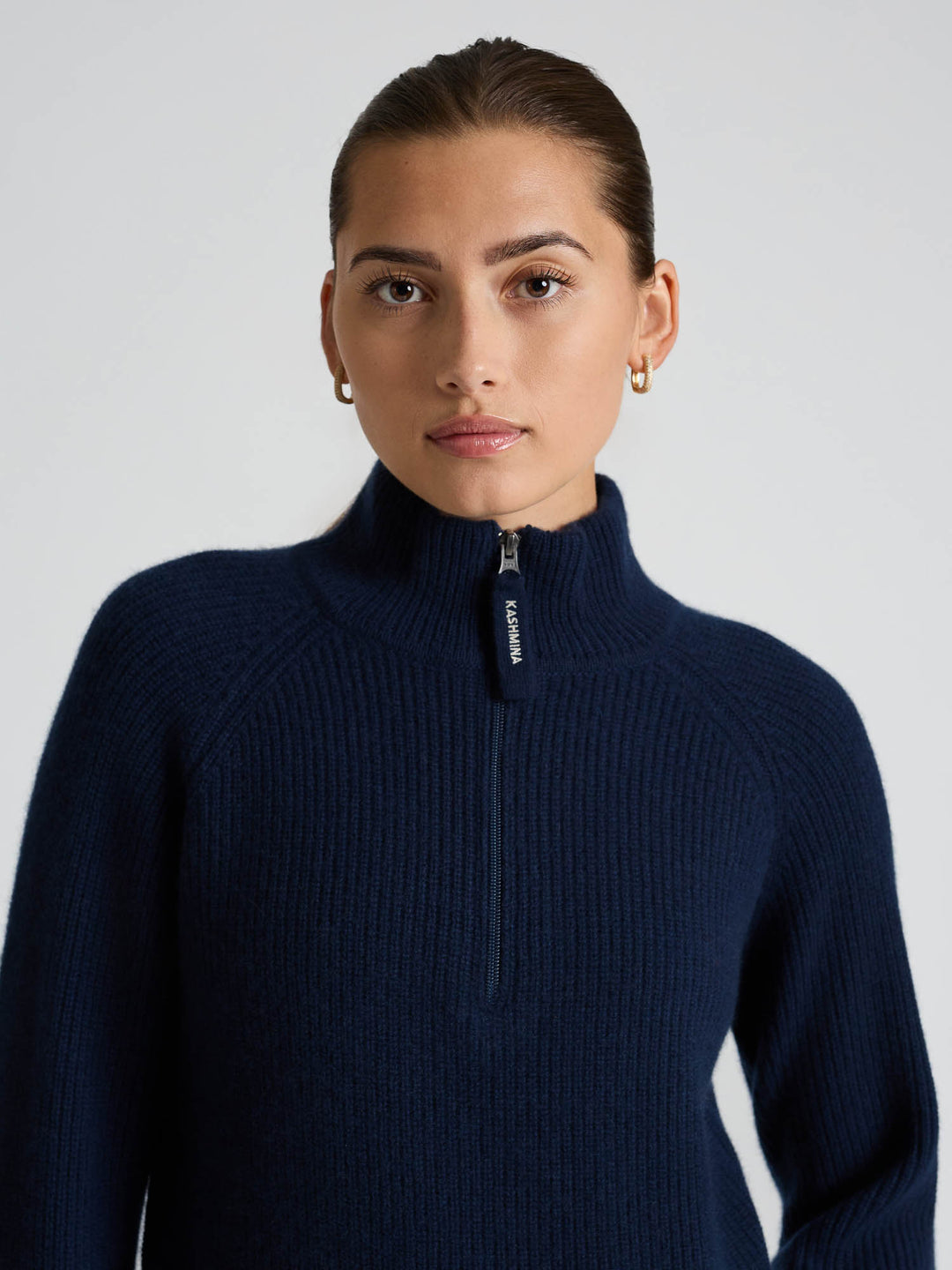 Cashmere sweater "Myra" - Navy