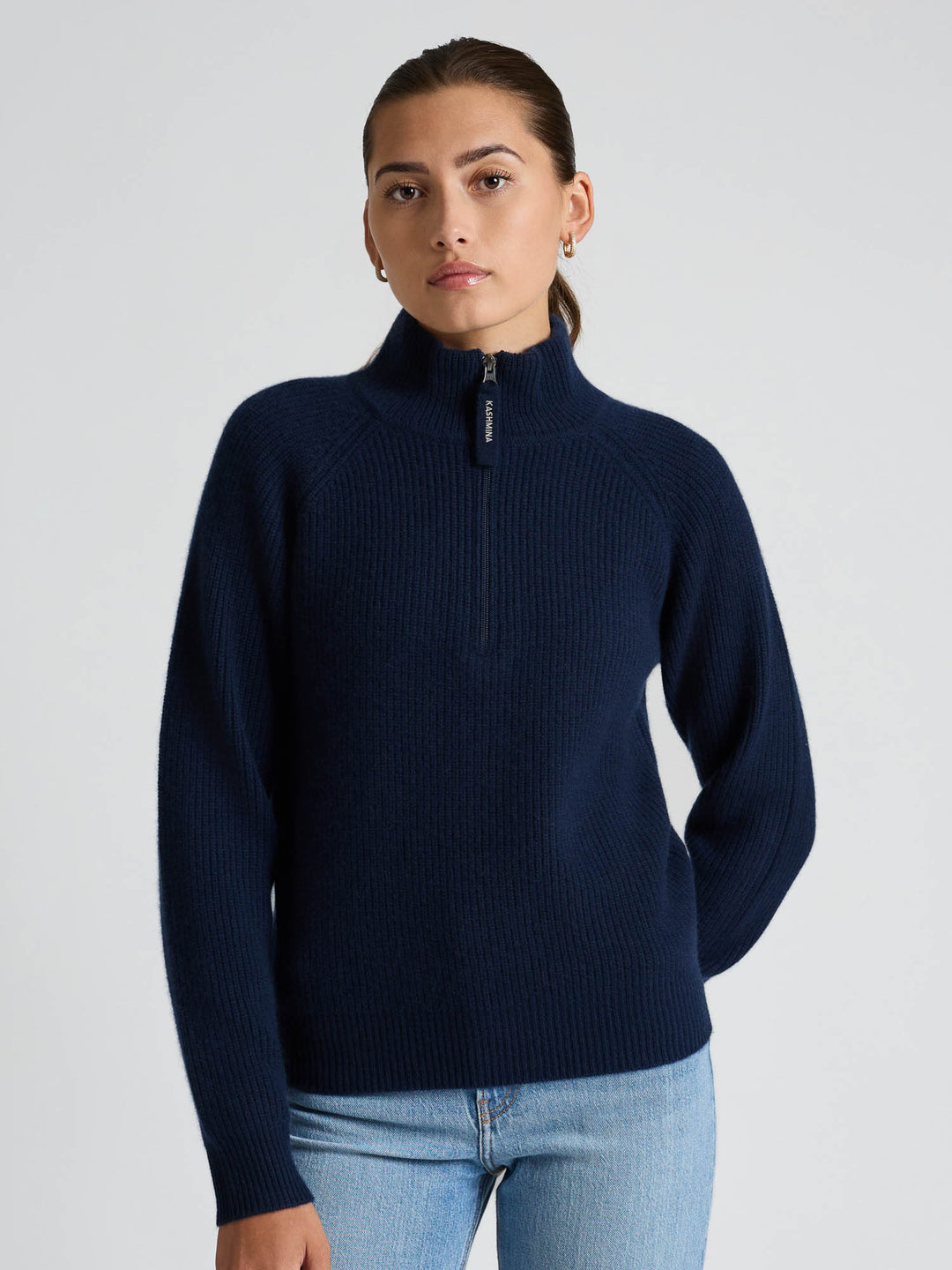 Cashmere sweater "Myra" - Navy