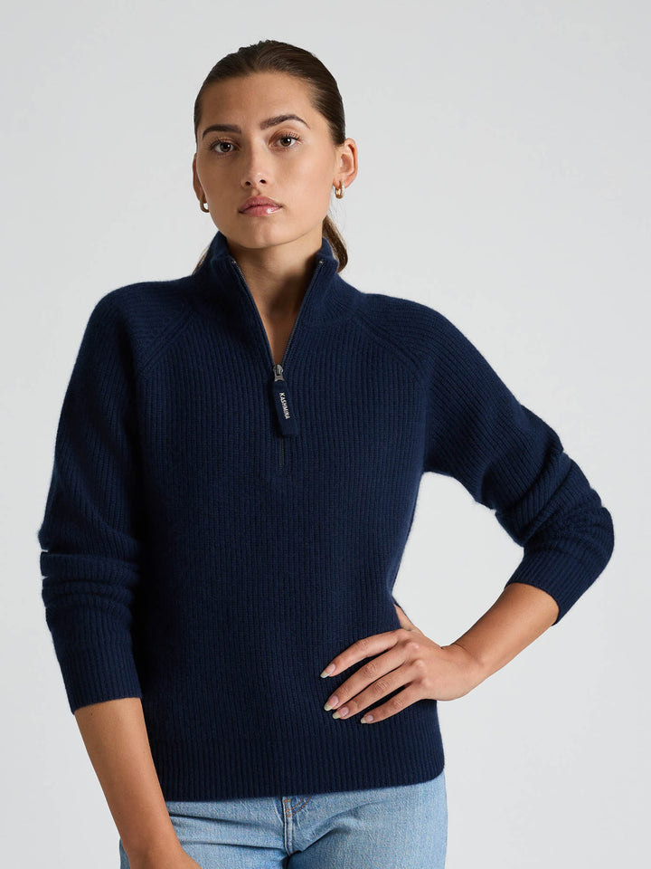 Cashmere sweater "Myra" - Navy