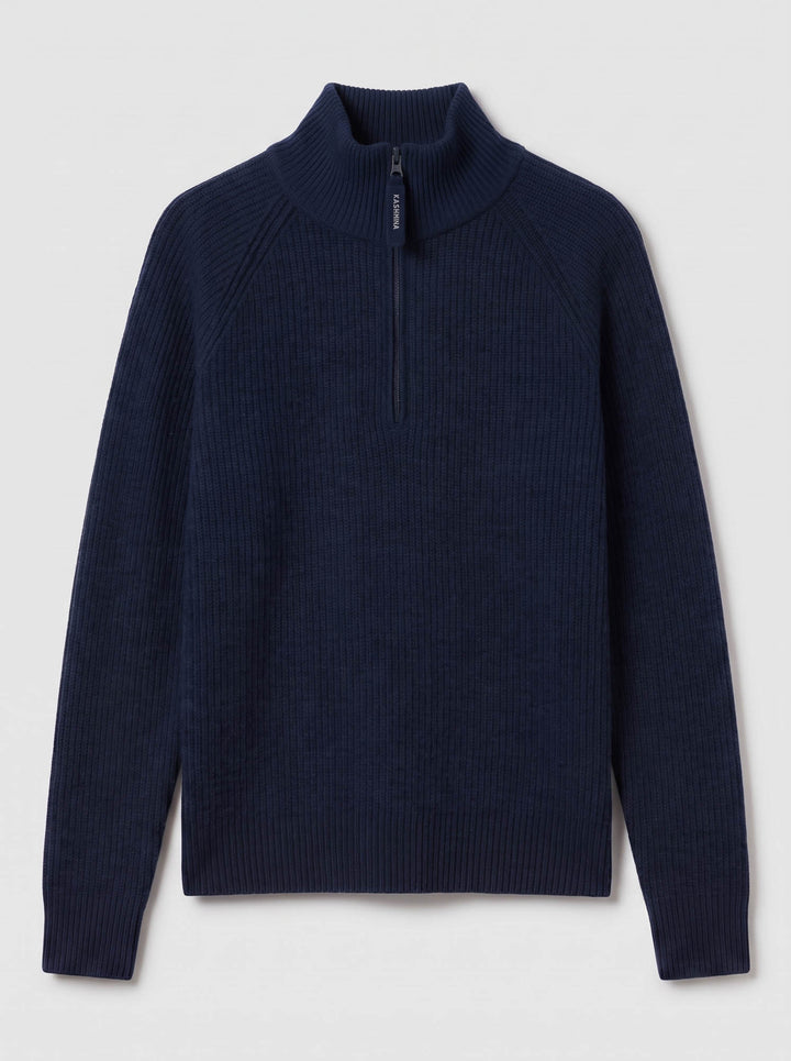 Cashmere sweater "Myra" - Navy