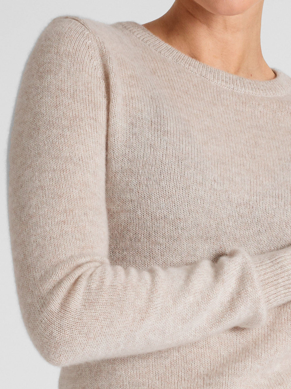 Cashmere sweater "Saga" - beige - 100% pure Cashmere - Scandinavian design - Kashmina of Norway