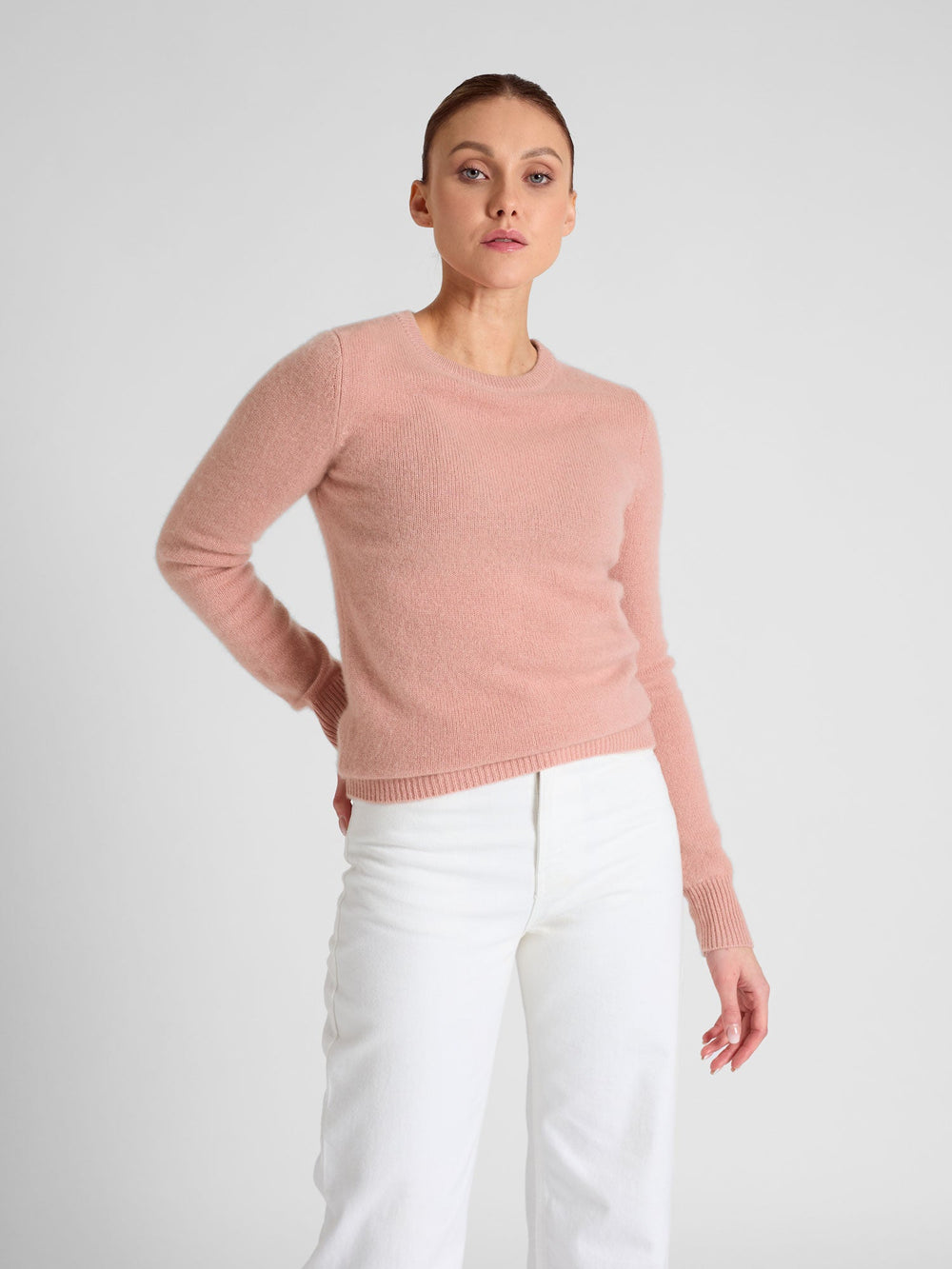Cashmere sweater "Saga" - peachy pink - 100% pure Cashmere - Scandinavian design - Kashmina of Norway