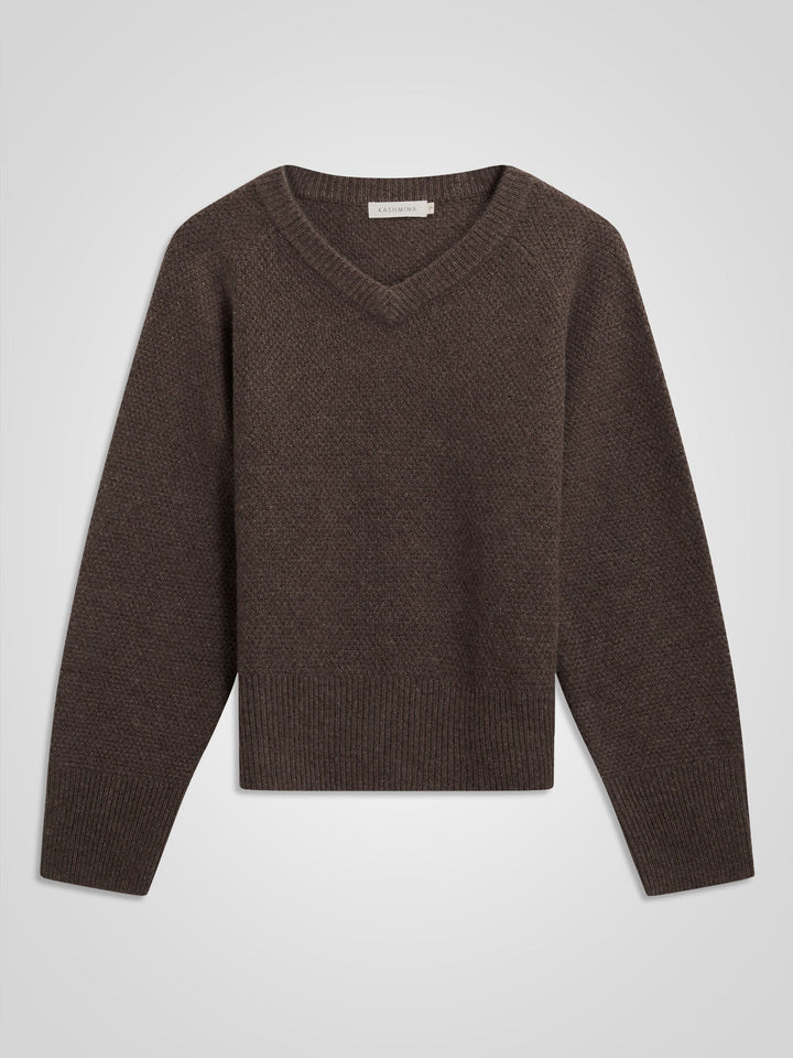 Cashmere sweater "Selma" - Dark brown - 100% pure Cashmere - Scandinavian design - Kashmina of Norway
