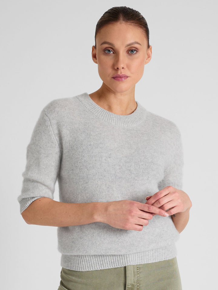 Cashmere sweater "Sofia sweater" - light grey - 100% pure Cashmere - Scandinavian design - Kashmina of Norway