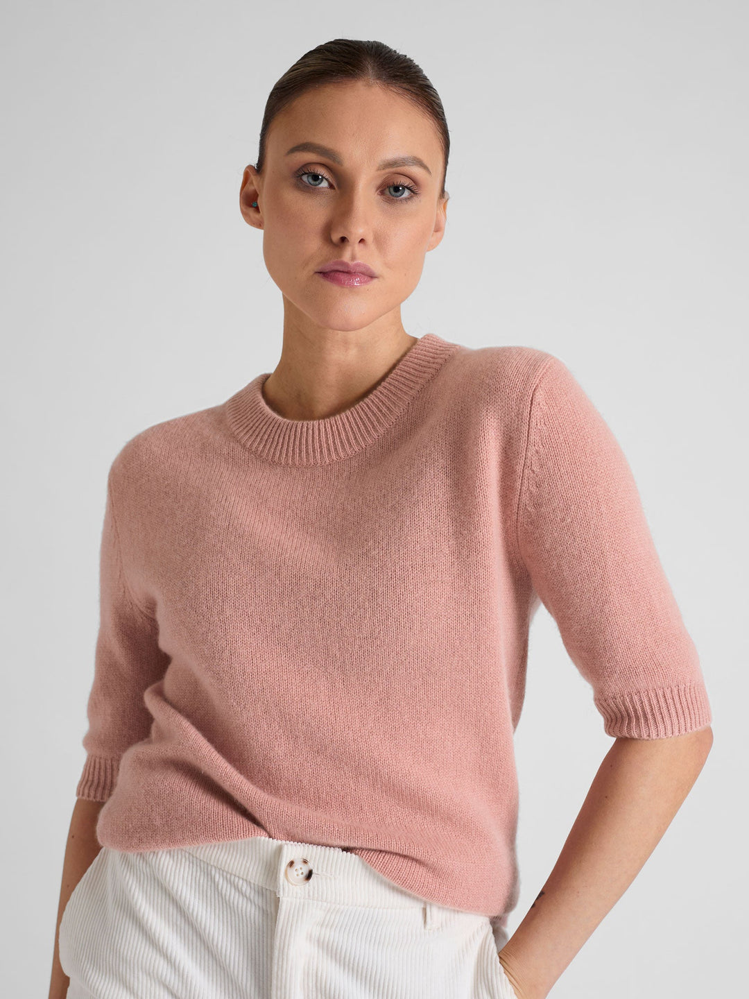 Cashmere sweater "Sofia sweater" - peachy pink - 100% pure Cashmere - Scandinavian design - Kashmina of Norway