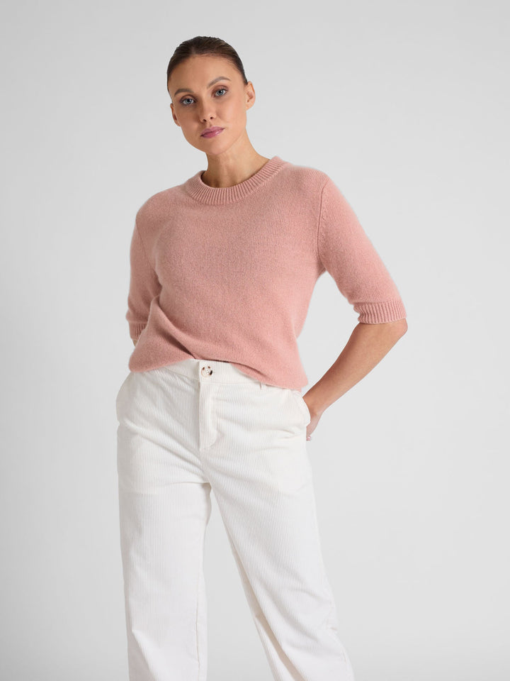 Cashmere sweater "Sofia sweater" - peachy pink - 100% pure Cashmere - Scandinavian design - Kashmina of Norway