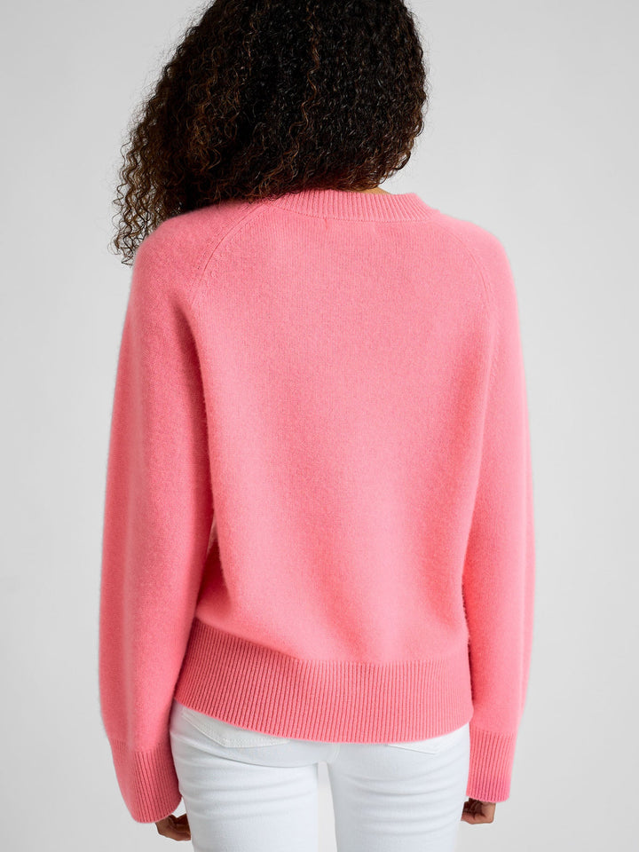 Cashmere sweater "Signy" - Bubblegum pink - 100% pure Cashmere - Scandinavian design - Kashmina