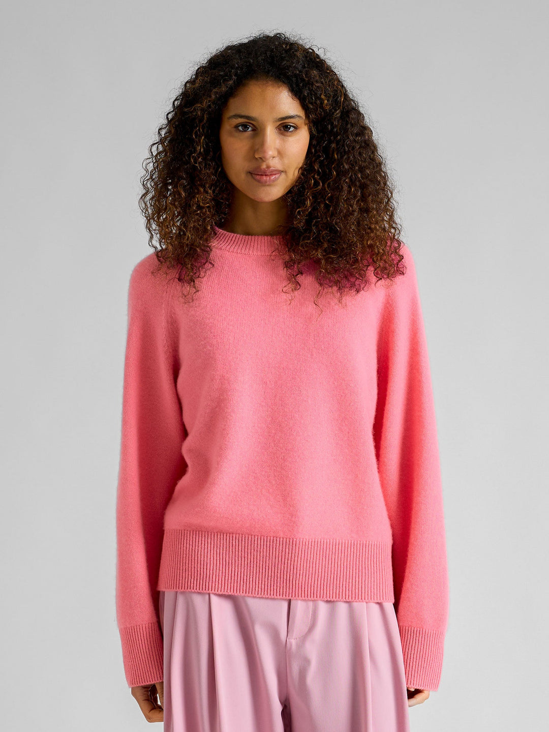 Cashmere sweater "Signy" - Bubblegum pink - 100% pure Cashmere - Scandinavian design - Kashmina