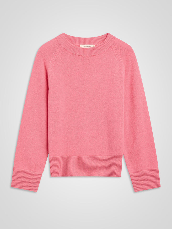 Cashmere sweater "Signy" - Bubblegum pink - 100% pure Cashmere - Scandinavian design - Kashmina