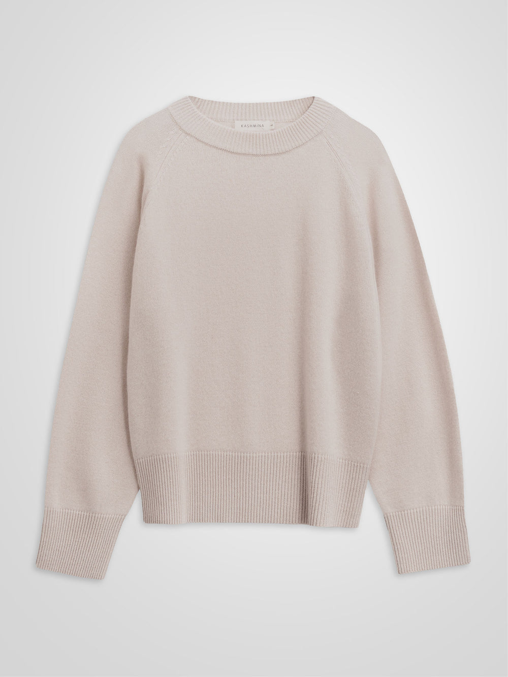 Chunky cashmere sweater "Signy" in 100% pure cashmere. Scandinavian design by Kashmina. Color: Cream.