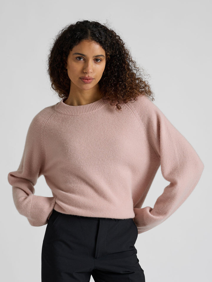 Cashmere sweater "Signy" - Rose glow - 100% pure Cashmere - Scandinavian design - Kashmina