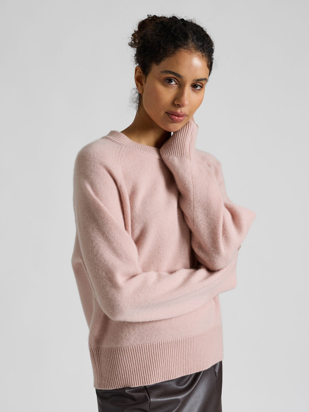Cashmere sweater "Signy" - Rose glow - 100% pure Cashmere - Scandinavian design - Kashmina