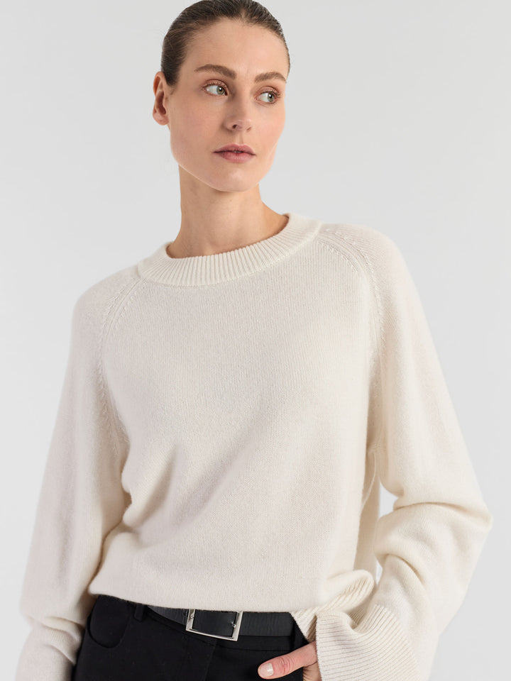 Cashmere sweater "Signy" - white