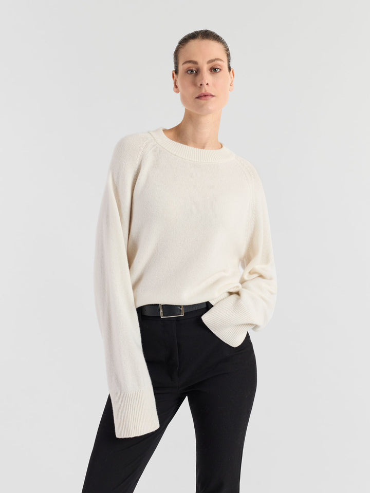 Cashmere sweater "Signy" - white