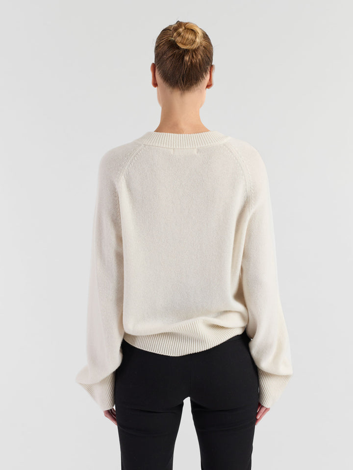 Cashmere sweater "Signy" - white