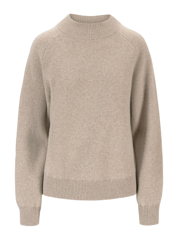 Toast - brown cashmere sweater "snowflake" in 100% pure cashmere. Scandinavian design by Kashmina