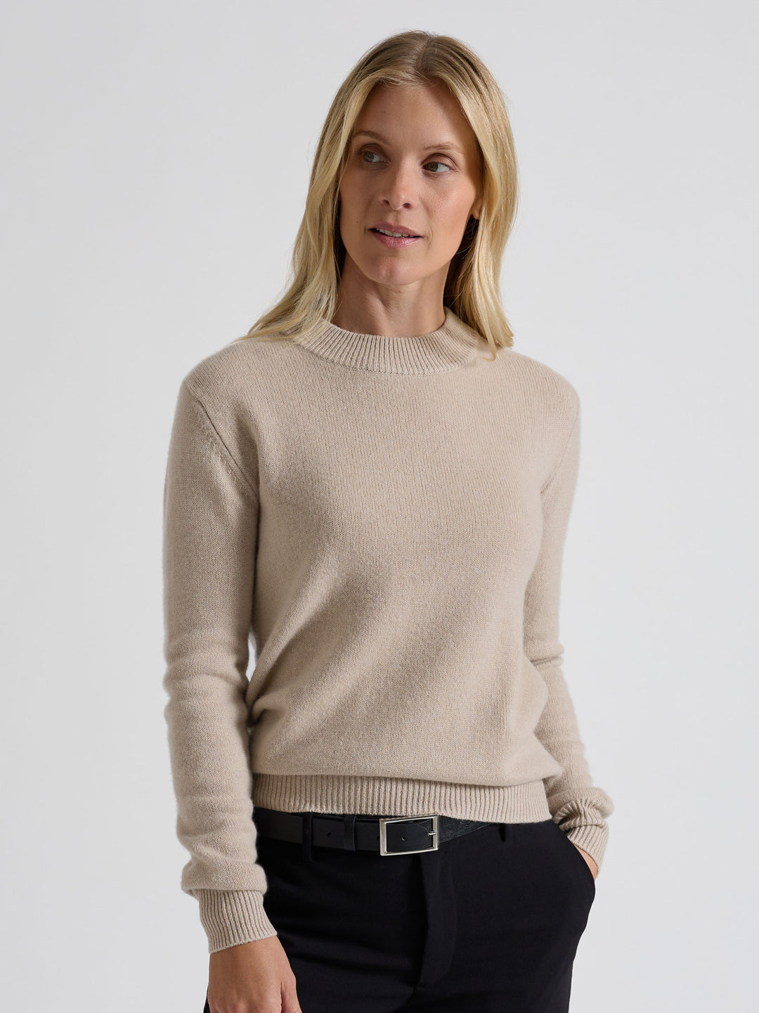 Cashmere sweater "Sofia long" color ginger. Norwegian design in 100% cashmere from Kashmina 