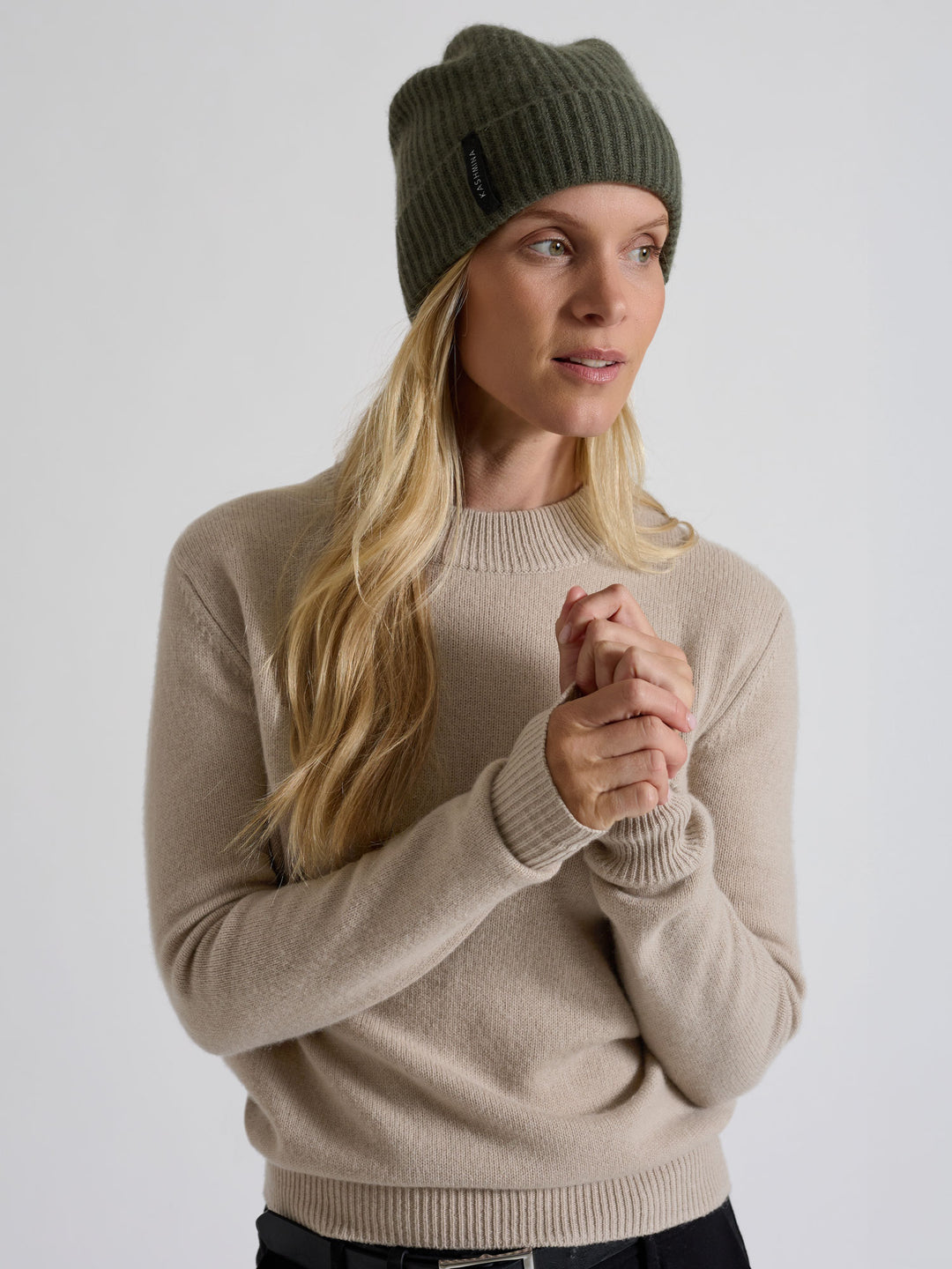 Cashmere sweater "Sofia long" color ginger. Norwegian design in 100% cashmere from Kashmina 