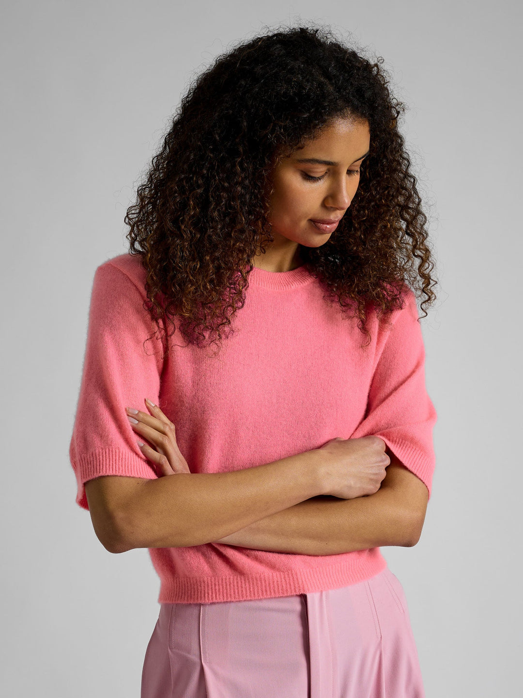 Cashmere sweater "Sval" - Bubblegum pink - 100% pure Cashmere - Scandinavian design - Kashmina