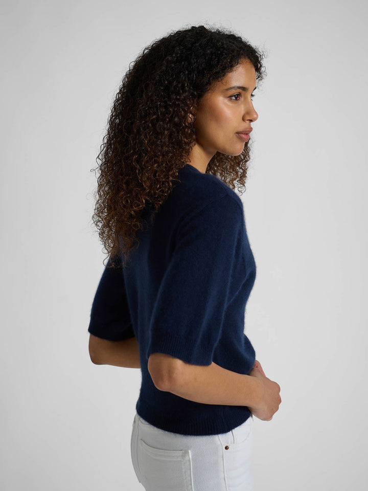Cashmere sweater "Sval" - Navy - 100% pure Cashmere - Scandinavian design - Kashmina