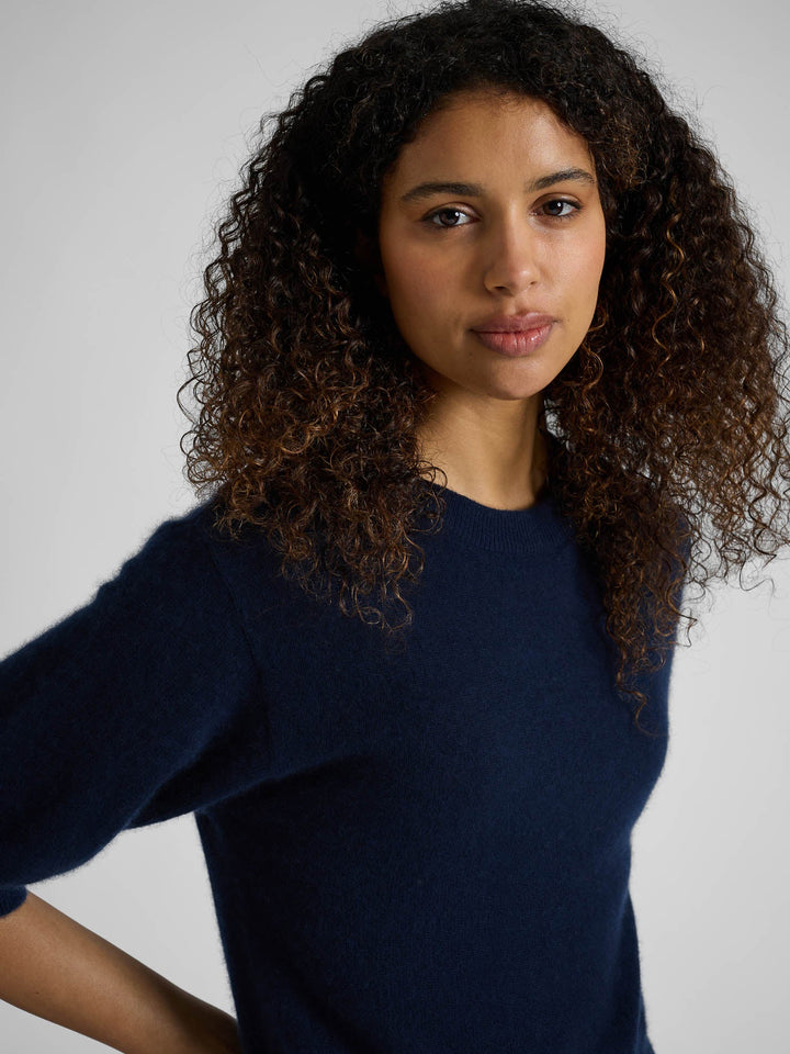 Cashmere sweater "Sval" - Navy - 100% pure Cashmere - Scandinavian design - Kashmina