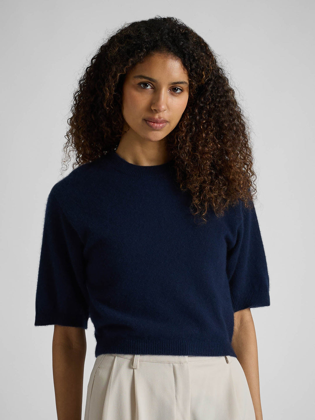 Cashmere sweater "Sval" - Navy - 100% pure Cashmere - Scandinavian design - Kashmina
