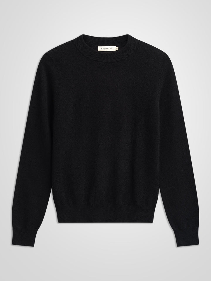Cashmere sweater "Thora" - black - 100% pure Cashmere - Scandinavian design - Kashmina of Norway