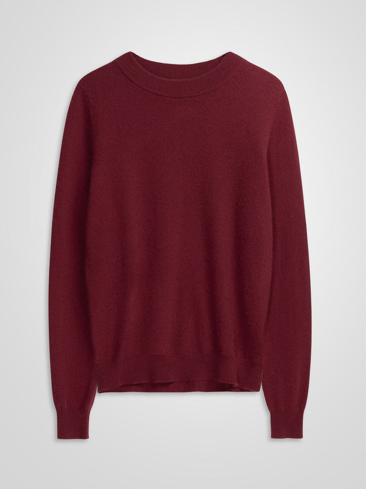 cashmere sweater "Thora" - Bordeaux - 100% pure Cashmere - Scandinavian design - Kashmina of Norway