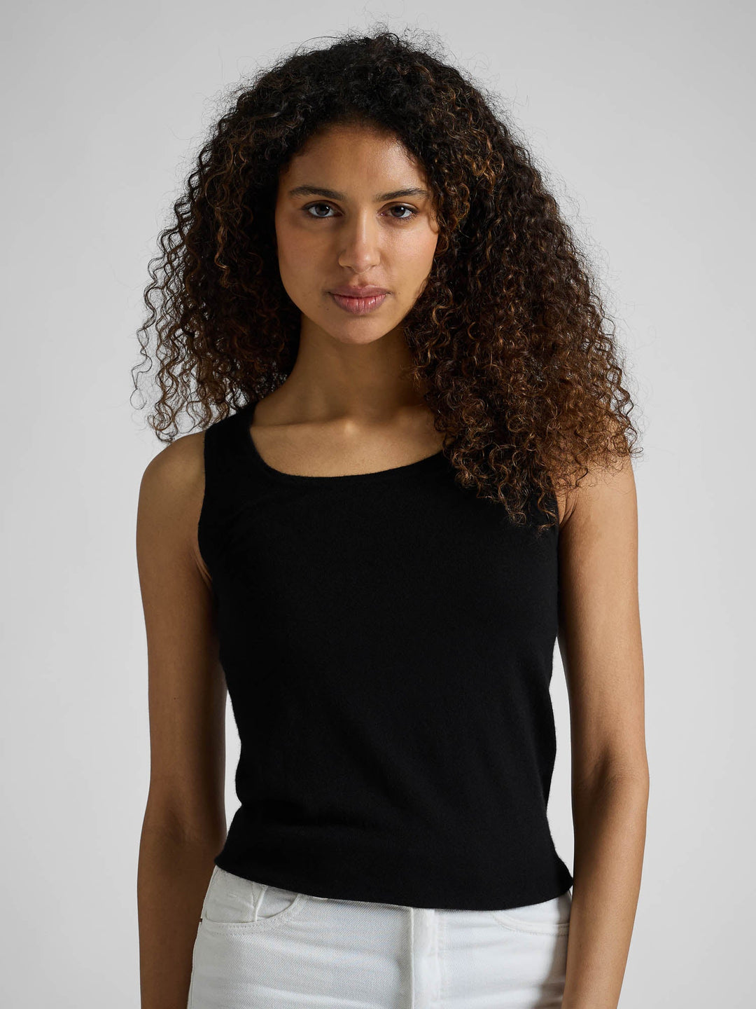 Cashmere top "Skin" - black - 100% pure Cashmere - Scandinavian design - Kashmina of Norway