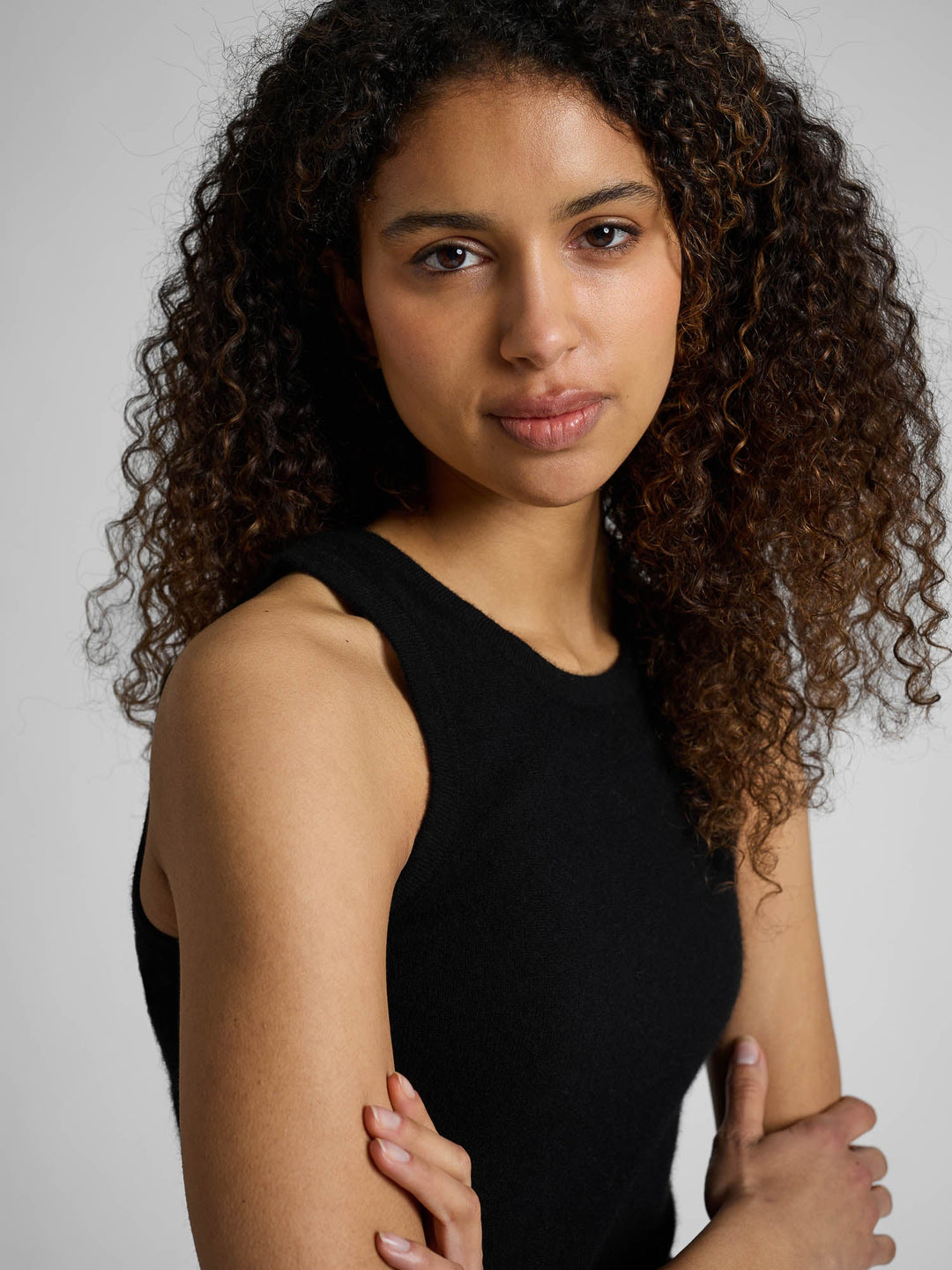 Cashmere singlet "Tyra" - black - 100% pure Cashmere - Scandinavian design - Kashmina of Norway