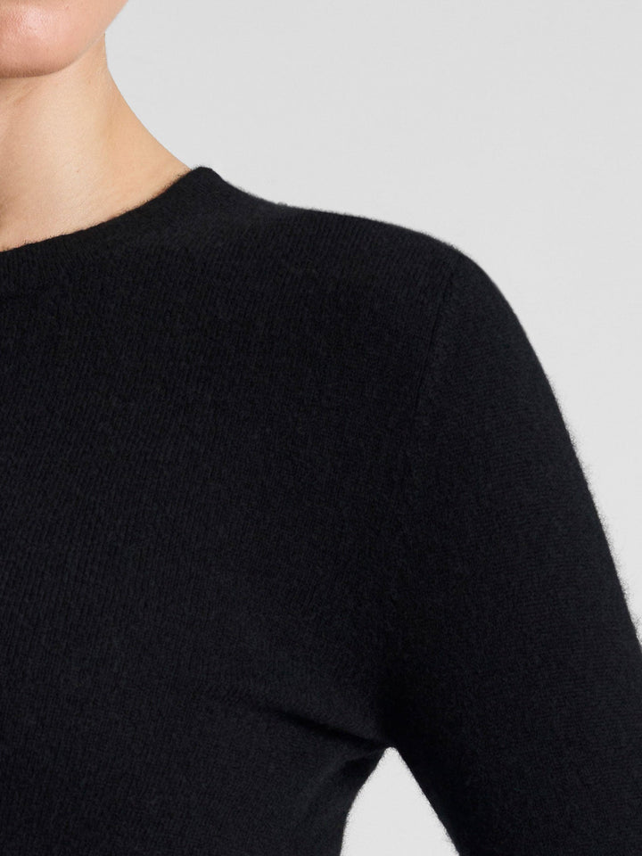 Cashmere sweater "Unni" - Black - 100% pure Cashmere - Scandinavian design - Kashmina of Norway
