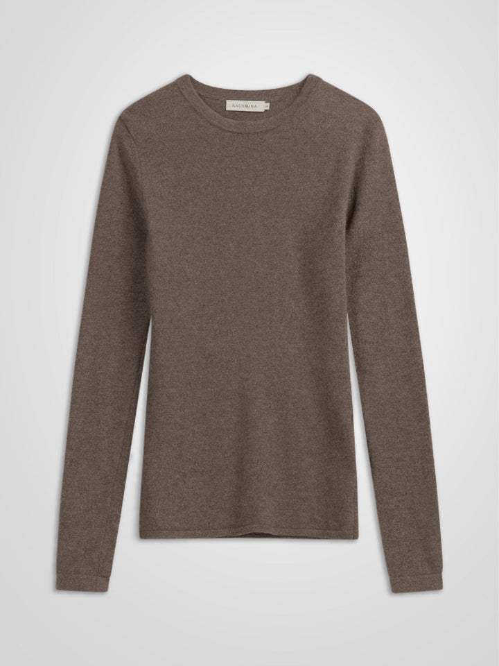 Cashmere sweater "Unni" - Dark Toast - 100% pure Cashmere - Scandinavian design - Kashmina of Norway